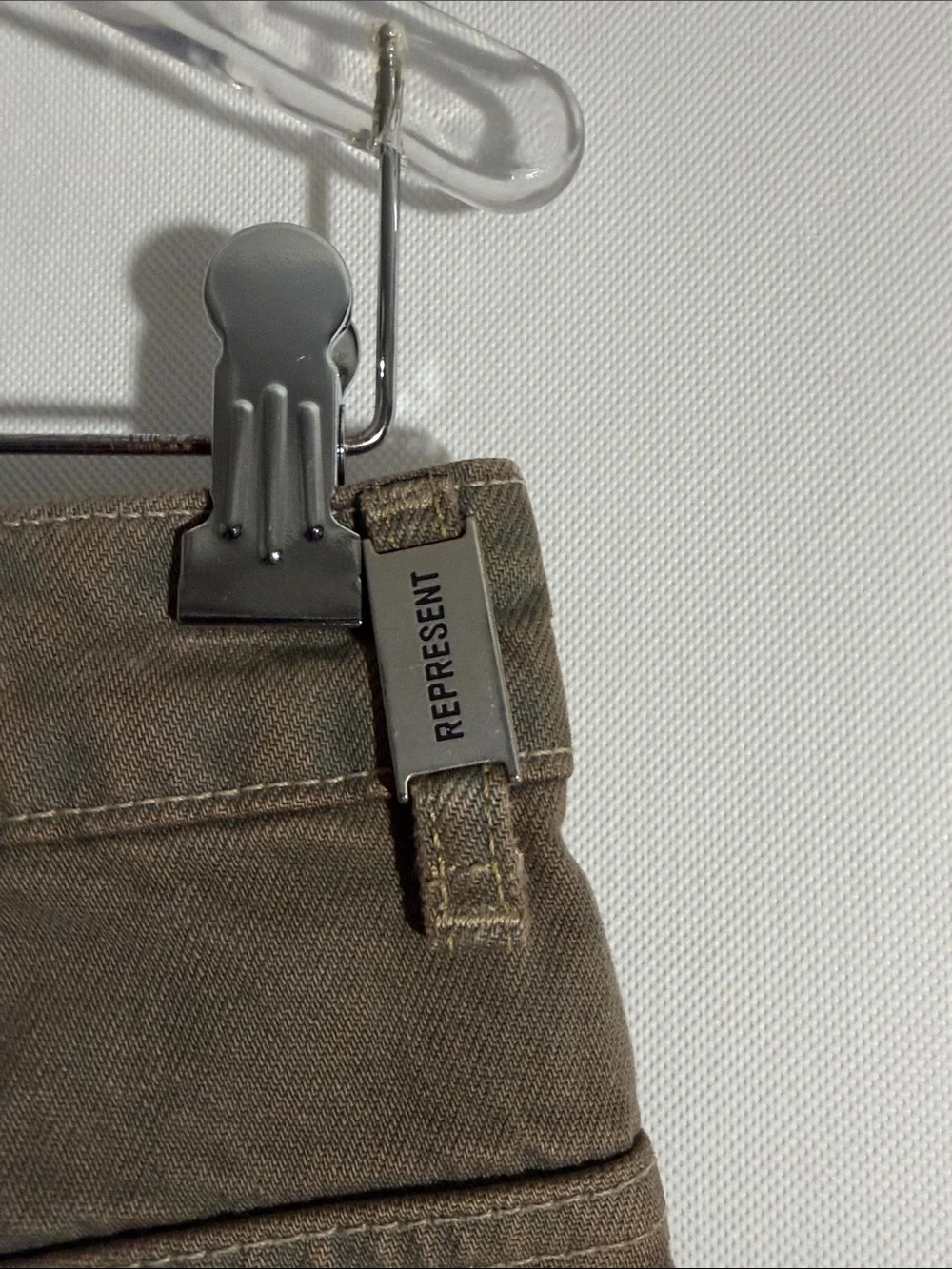 Represent Baggy Denim Jeans in Light Brown Bark Sandstorm Size 31